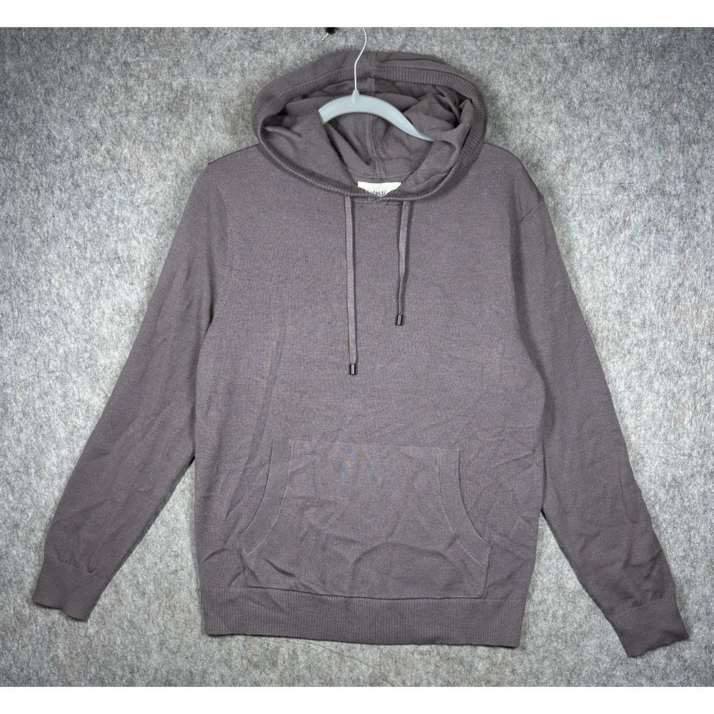 Artefact Merino Wool Hoodie Mens Medium Maroon Burgundy Pullover Sweater